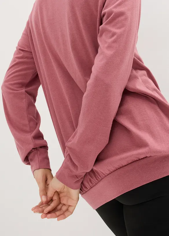 Losjes vallend sportshirt, lange mouw, bonprix