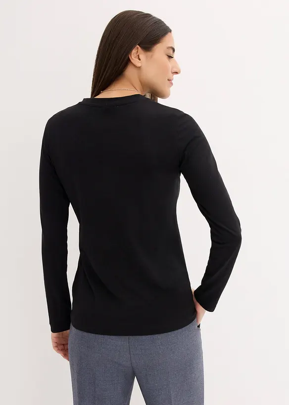 Longsleeve van biologisch katoen (set van 2), bonprix