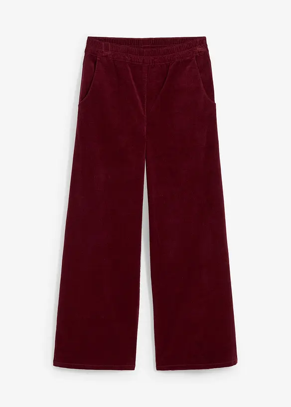 Wijde corduroy broek met high-waist comfortband, bonprix