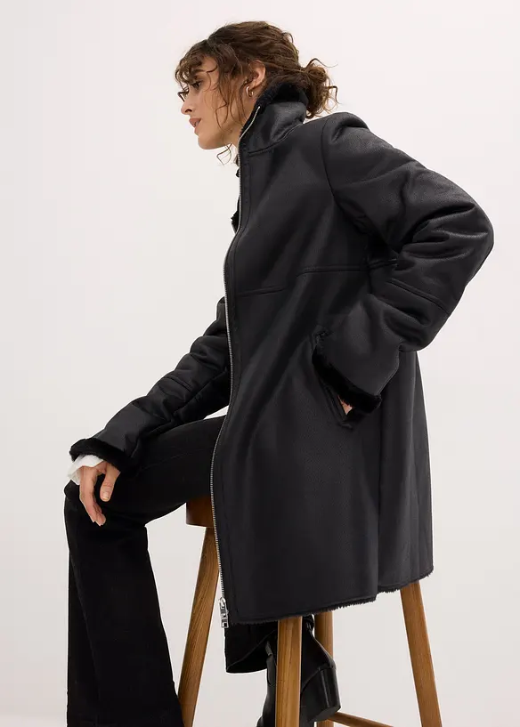Imitatie lammy coat, bonprix