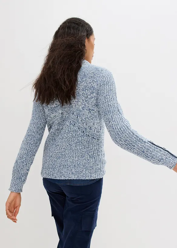 Gebreide trui met sierknopen, bonprix