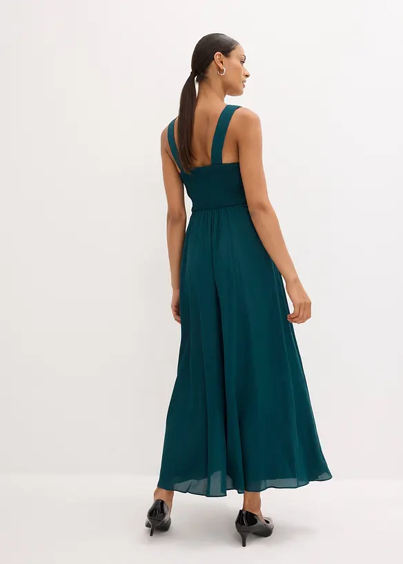 Maxi jurk met pailletten en borduursel, bonprix