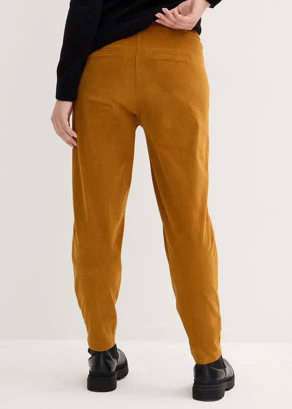 Cropped corduroy broek met comfortabele band, bonprix