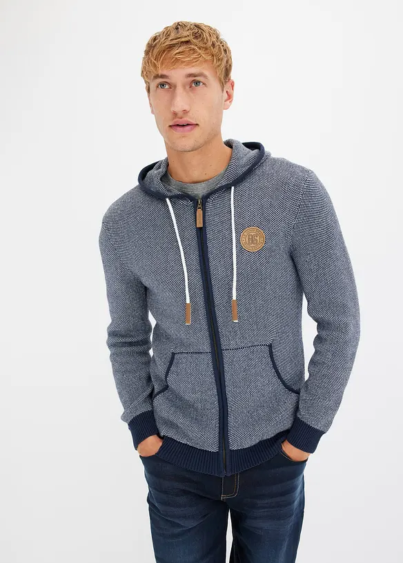 Vest met capuchon van puur katoen, bonprix
