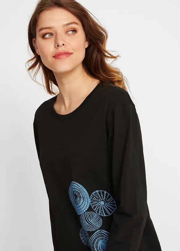 Longshirt van puur katoen, bonprix