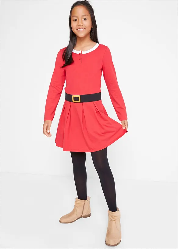 Meisjes jersey kerstjurk, bonprix