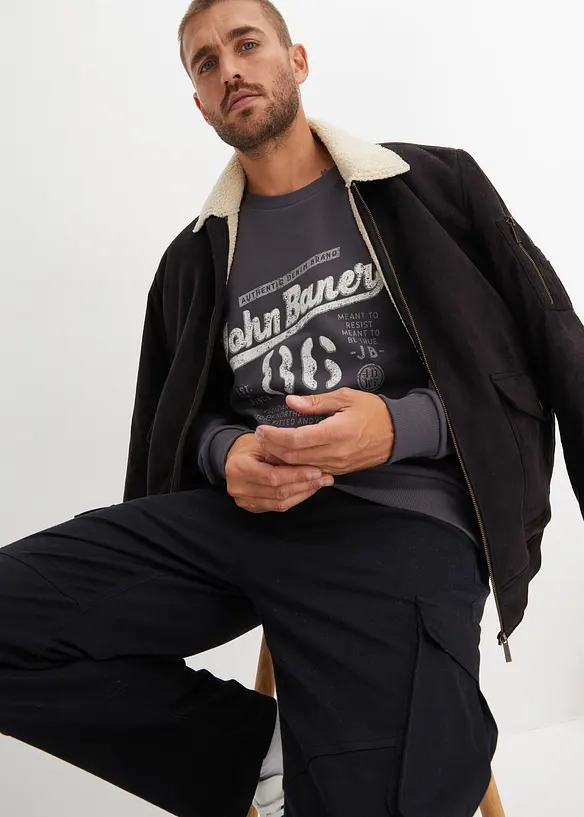 Sweater, binnenin zacht geruwd, bonprix