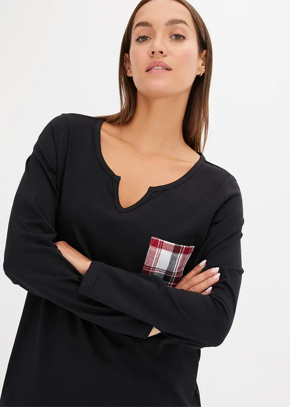 Pyjama met flanellen broek, bonprix