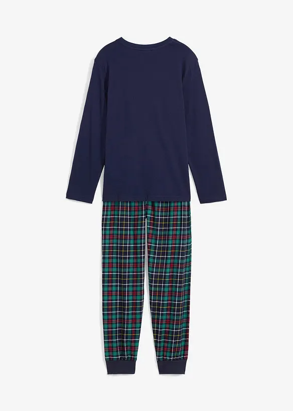 Kinderen pyjama met flanellen broek en biologisch katoen (2-dlg. set), bonprix