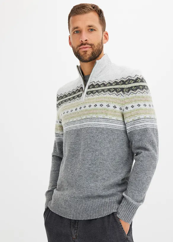 Noorse trui met opstaande kraag, bonprix