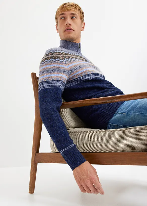 Noorse trui met opstaande kraag, bonprix