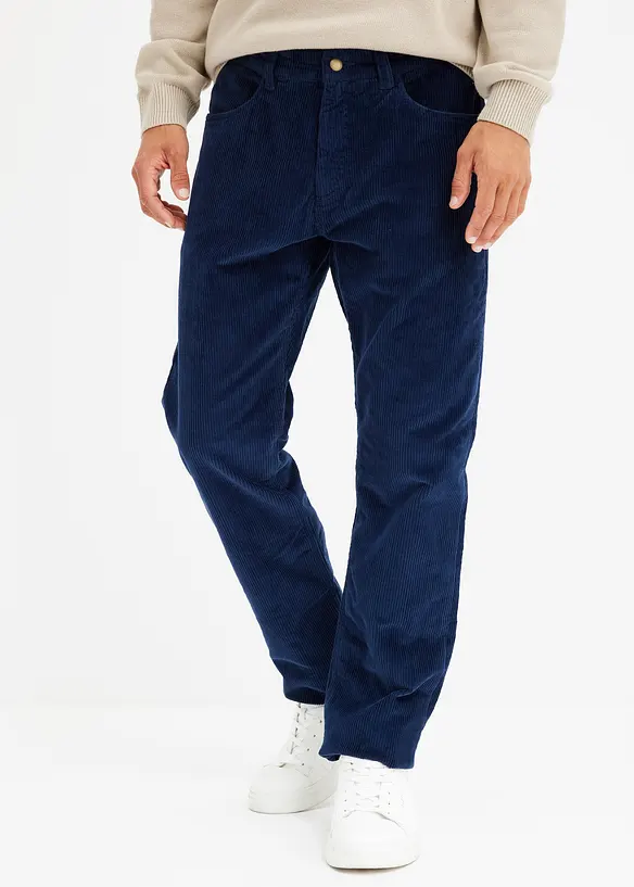 Relexed fit corduroy thermobroek, straight, bonprix