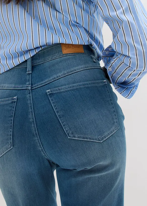 Straight thermojeans met high waist, bonprix