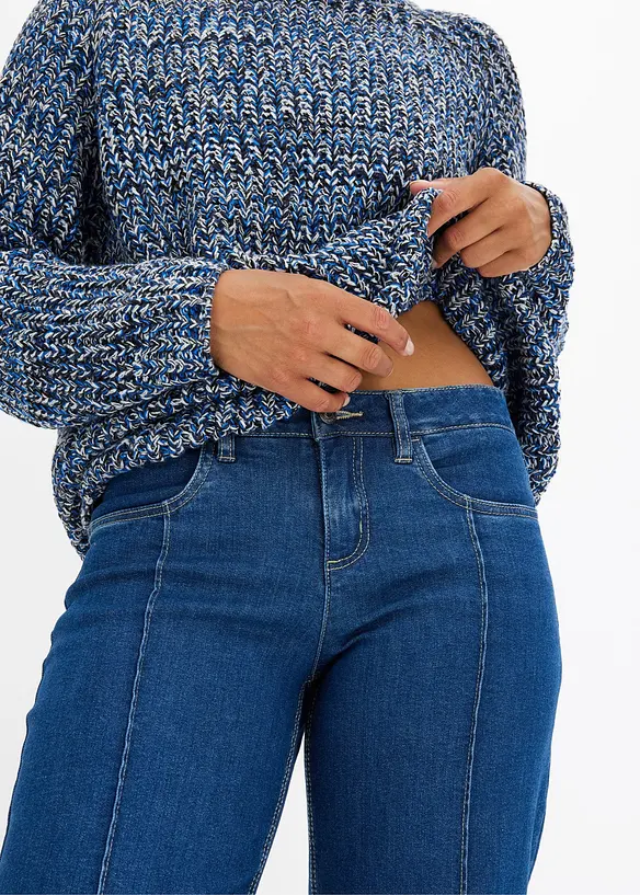 Wide leg jeans met low waist, bonprix