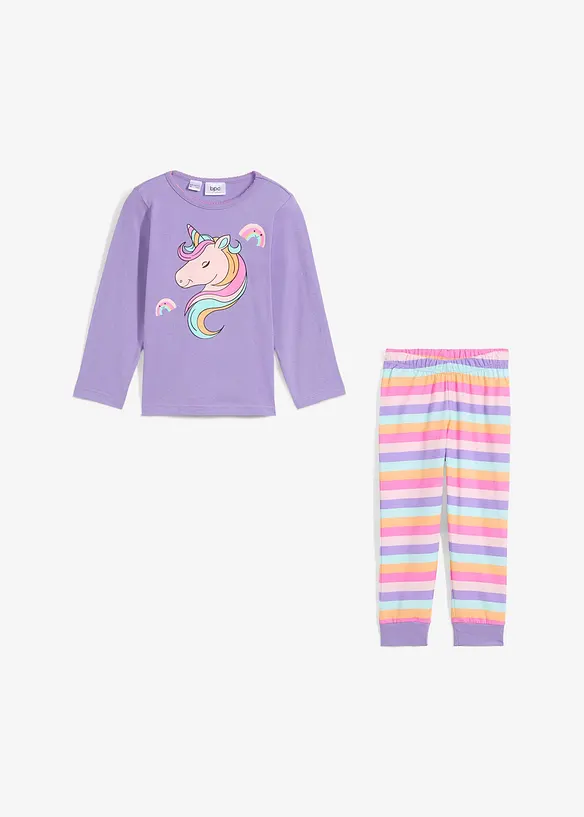 Meisjes pyjama met biologisch katoen (2-dlg. set), bonprix