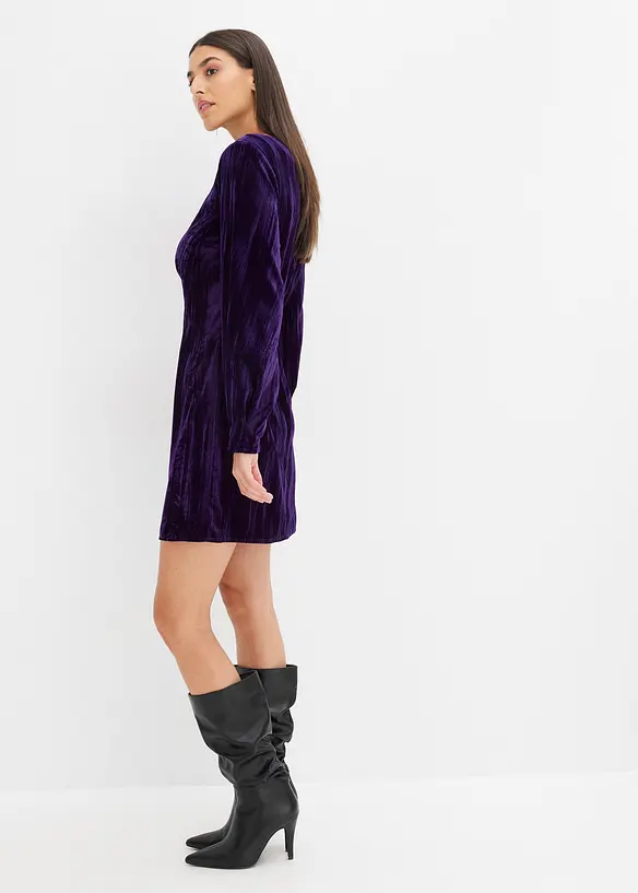 Mini jurk van fluweel, bonprix