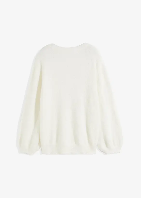 Oversized trui met diep rugdecolleté, bonprix