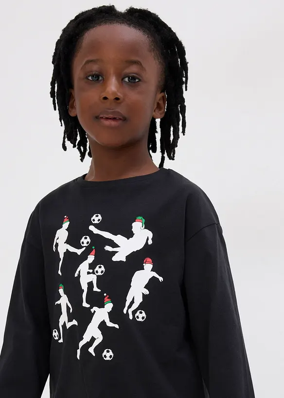 Jongens kerst longsleeve van biologisch katoen, bonprix