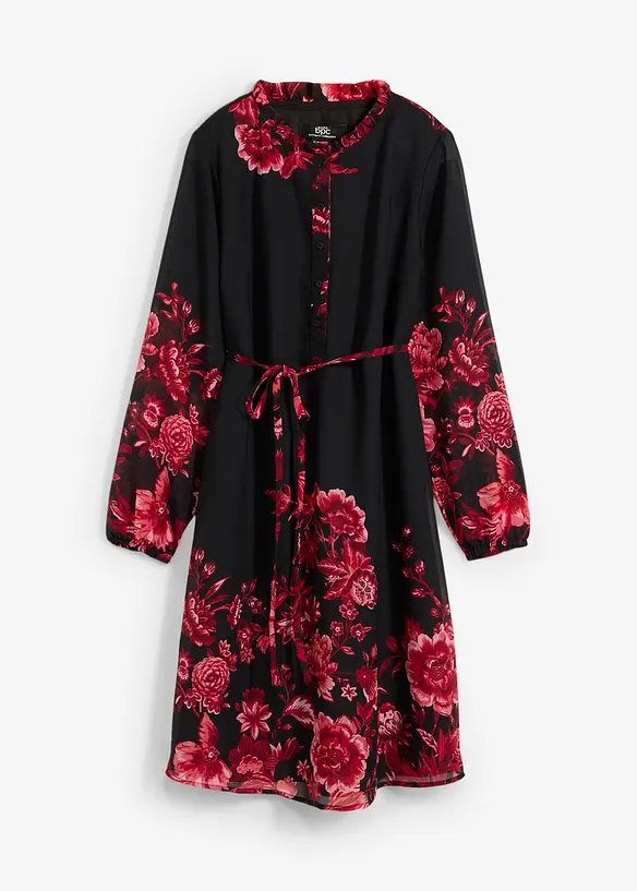 Zwangerschaps- en voedingsjurk van chiffon, bonprix