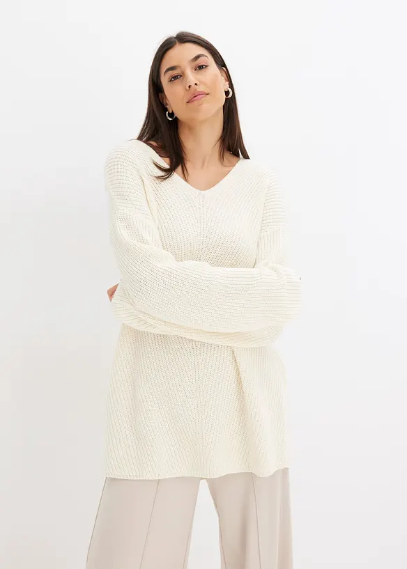 Oversized trui van een wolmix, bonprix