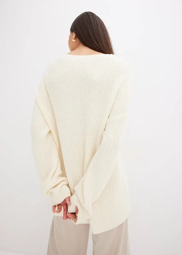 Oversized trui van een wolmix, bonprix