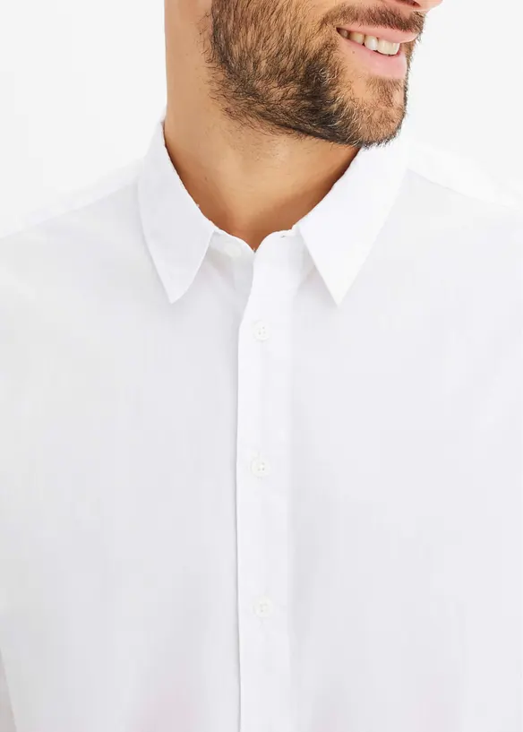 Stretch overhemd met lange mouwen, regular fit, bonprix
