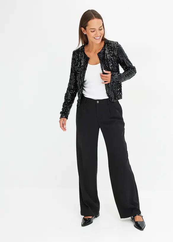 Gebreide jurk met glittereffect, bonprix