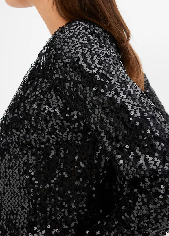 Gebreide jurk met glittereffect, bonprix