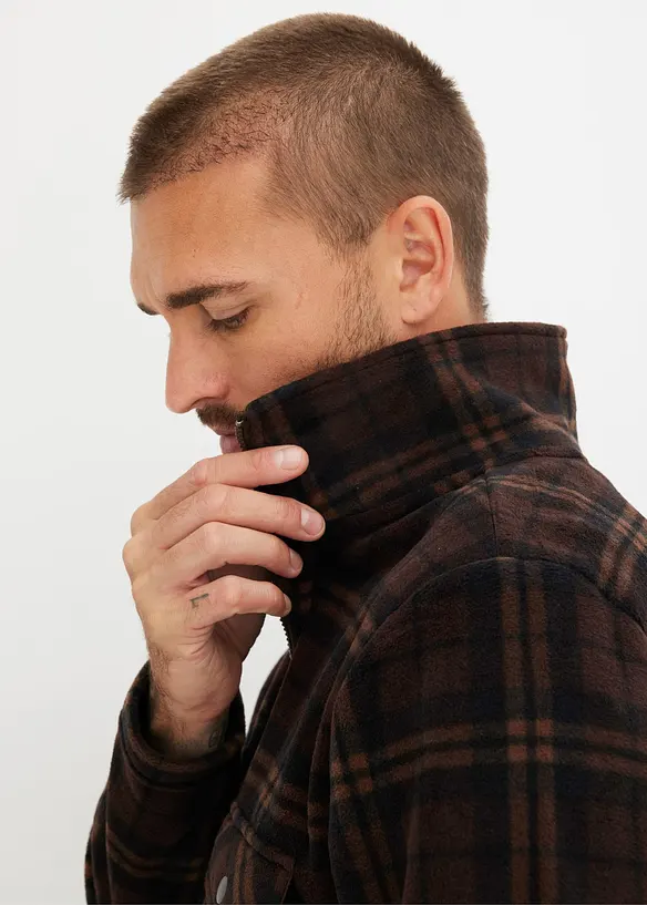 Fleece jas met opstaande kraag, bonprix