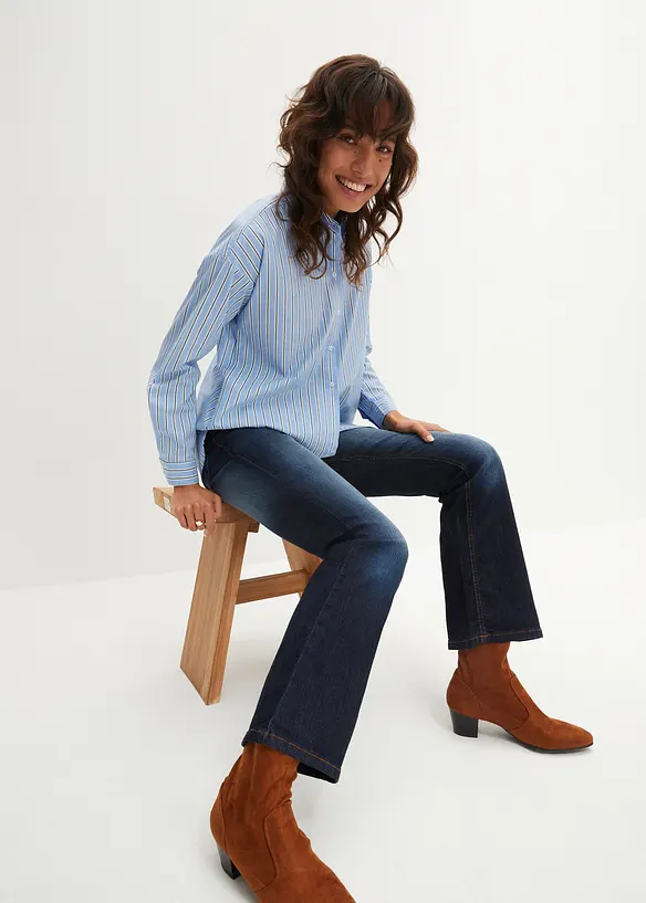 Bootcut stretch jeans, mid waist, bonprix