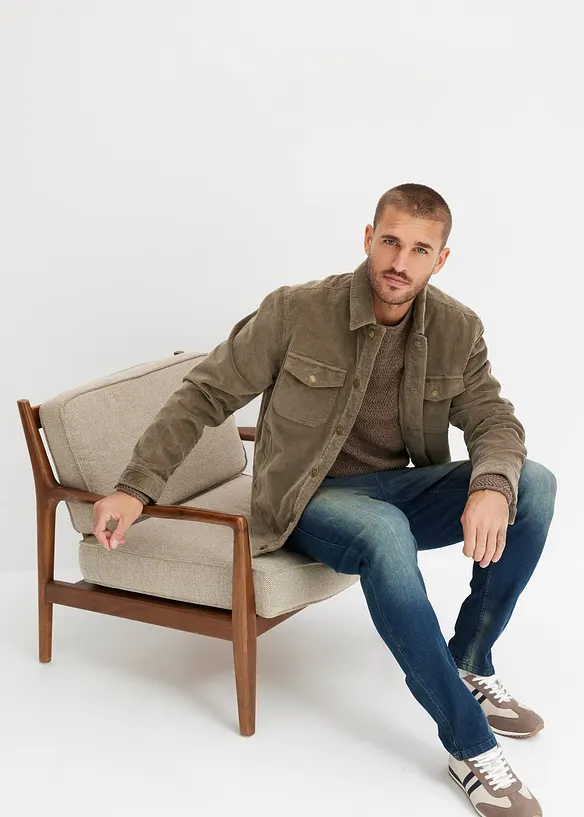 Lichte slim fit stretch jeans, straight, bonprix