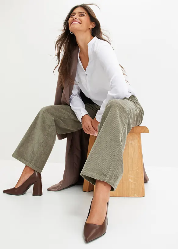 Wijde corduroy broek, bonprix
