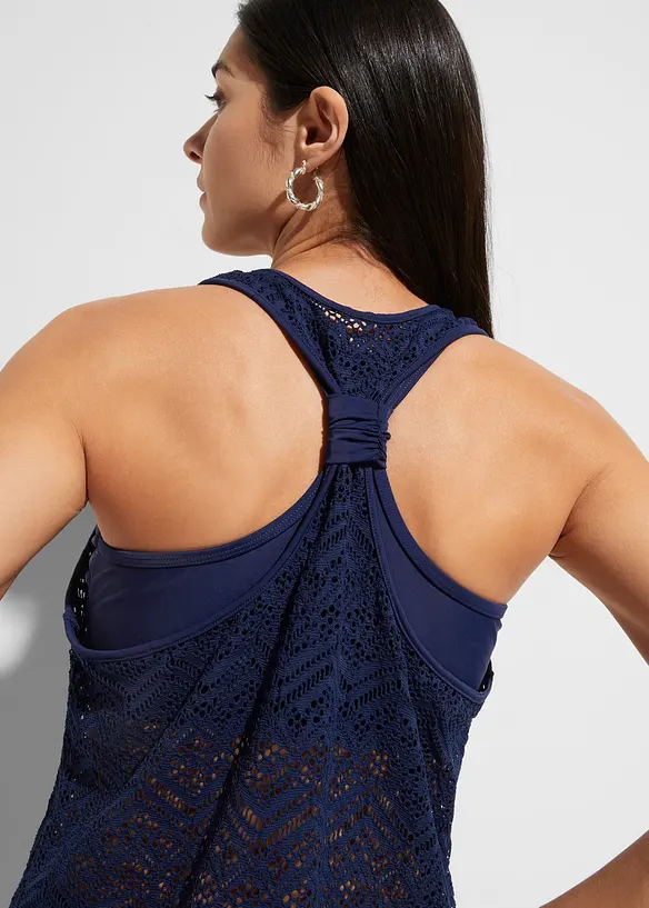 Tankini (2-dlg. set) van kant, bonprix