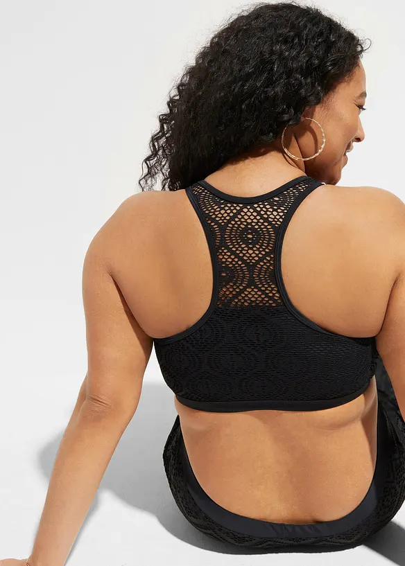 Bralette bikinitop met kant, bonprix