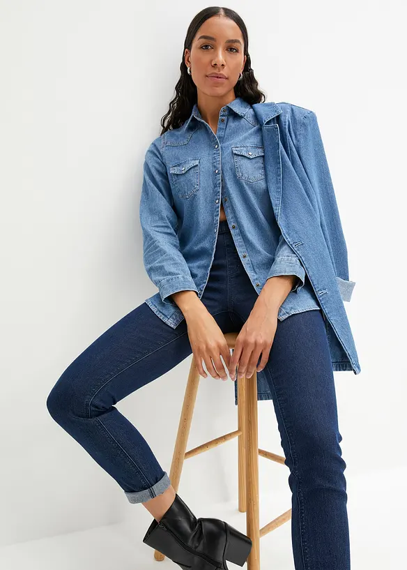 Skinny jegging mid waist met comfortband, bonprix