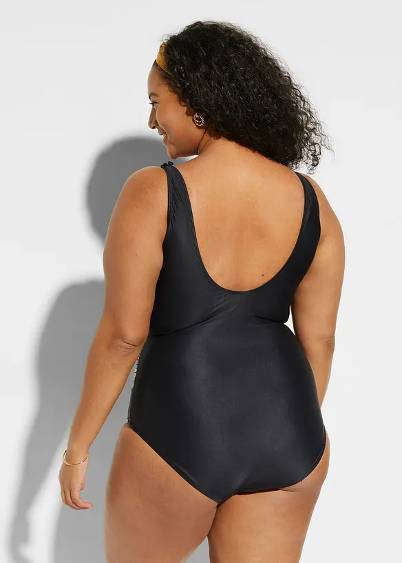 Corrigerend badpak met ruches, sterk corrigerend, bonprix