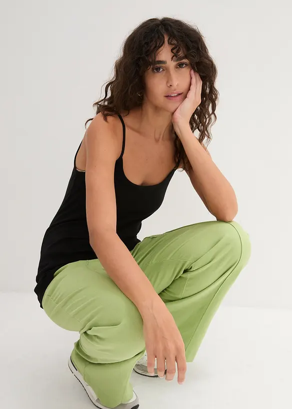 Spaghetti top van katoen (set van 3), bonprix