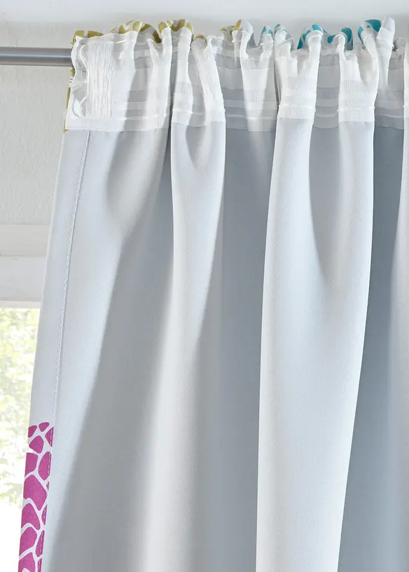Verduisterend gordijn met print met gerecycled polyester (1 stuk), bonprix