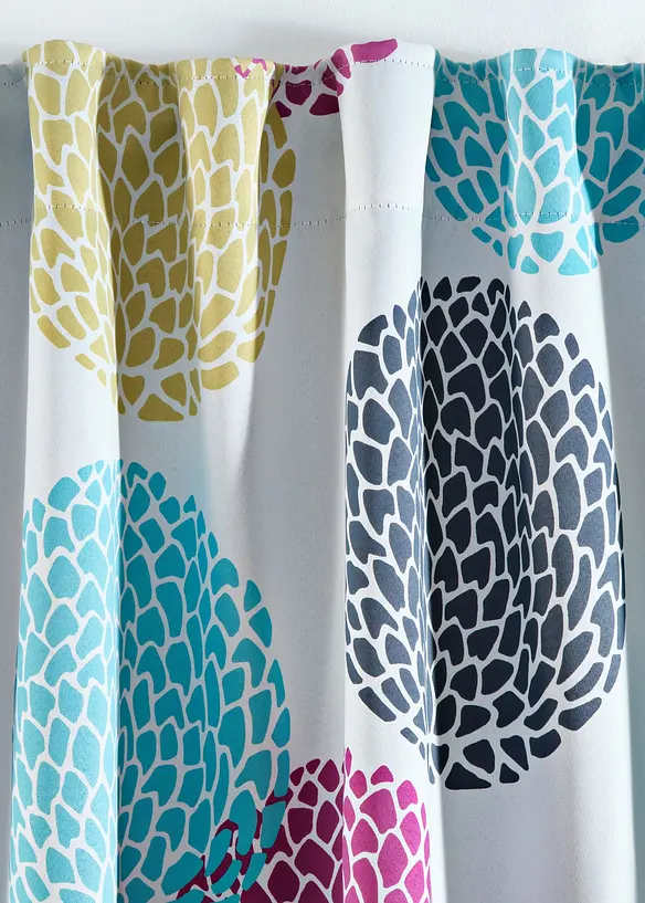 Verduisterend gordijn met print met gerecycled polyester (1 stuk), bonprix
