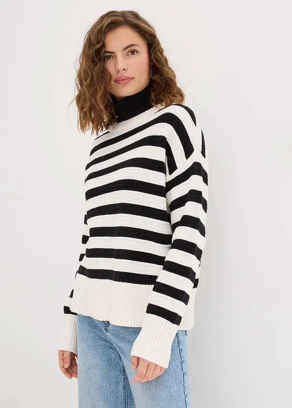Boxy trui in ajour, bonprix