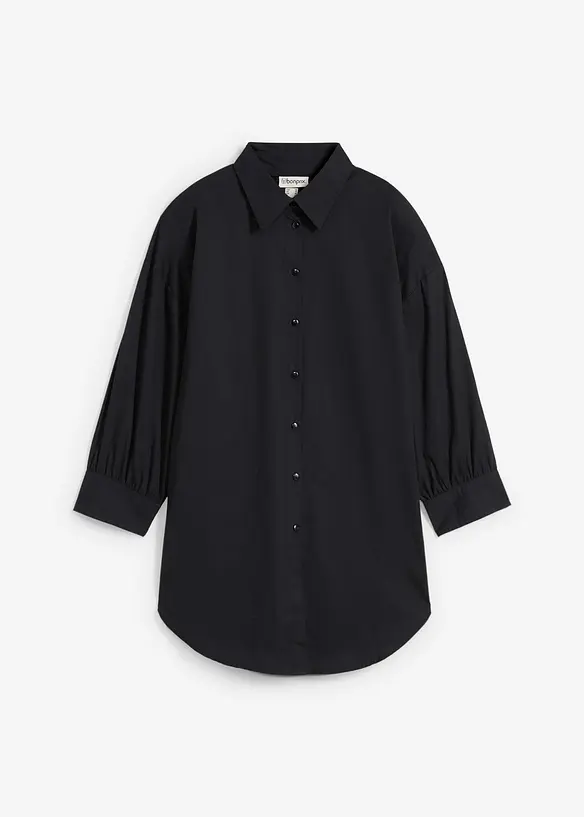 Oversized blouse van katoen met 3/4 mouwen, bonprix