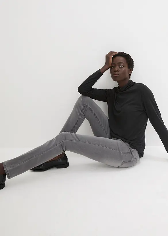 Skinny stretch jeans met mid waist, bonprix