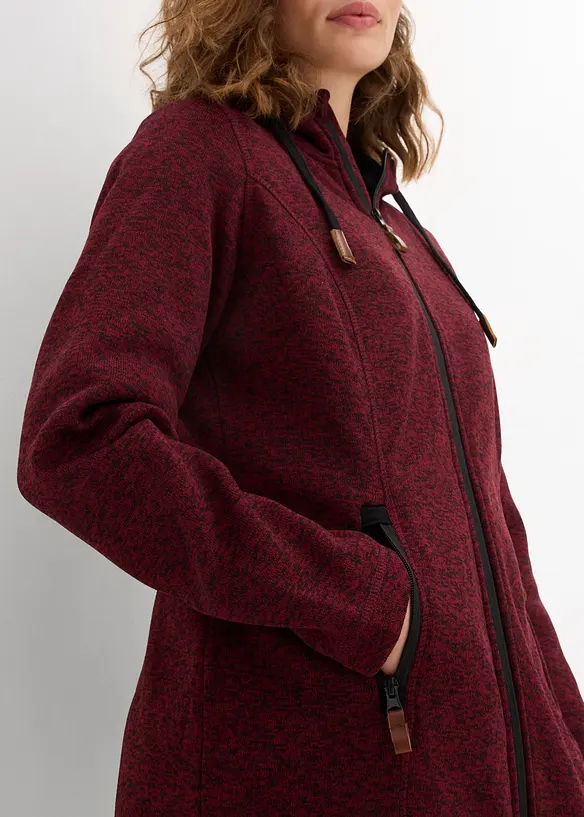 Fleece vest met capuchon, bonprix