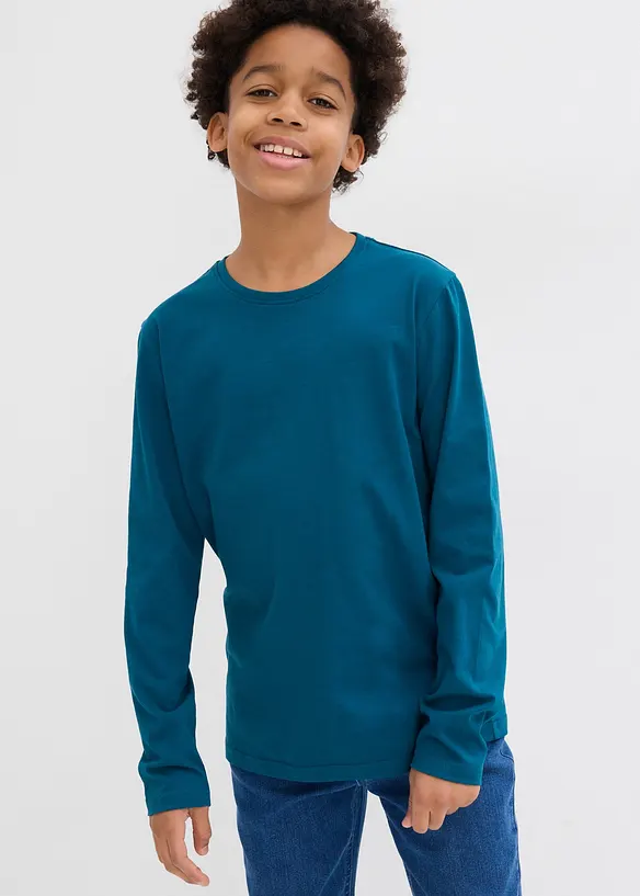 Shirt met lange mouwen van biologisch katoen (set van 3), bonprix