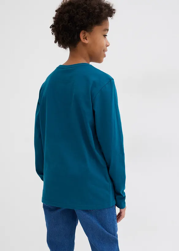 Shirt met lange mouwen van biologisch katoen (set van 3), bonprix