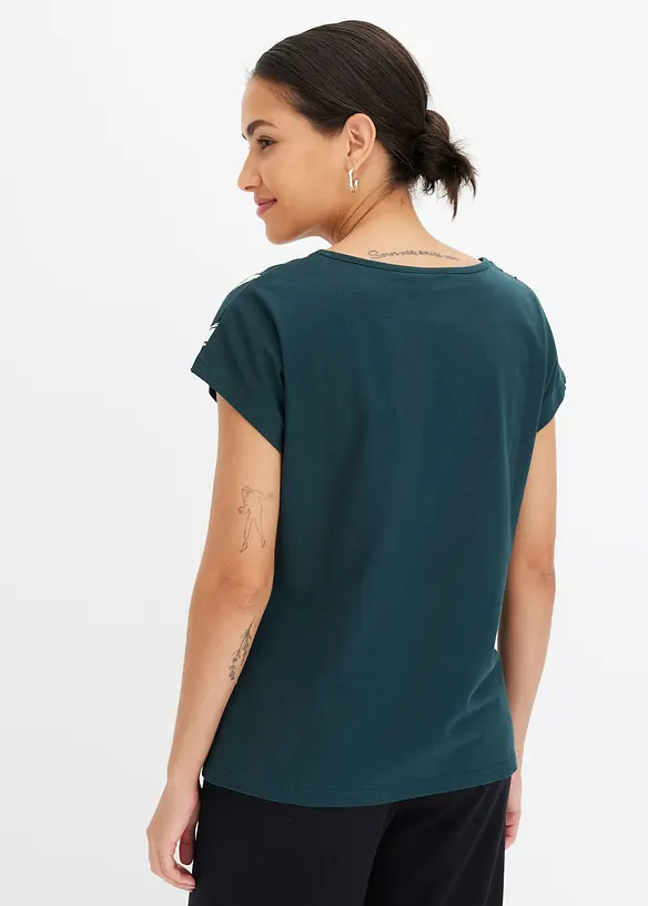 Shirt met bloemenprint en biologisch katoen, bonprix