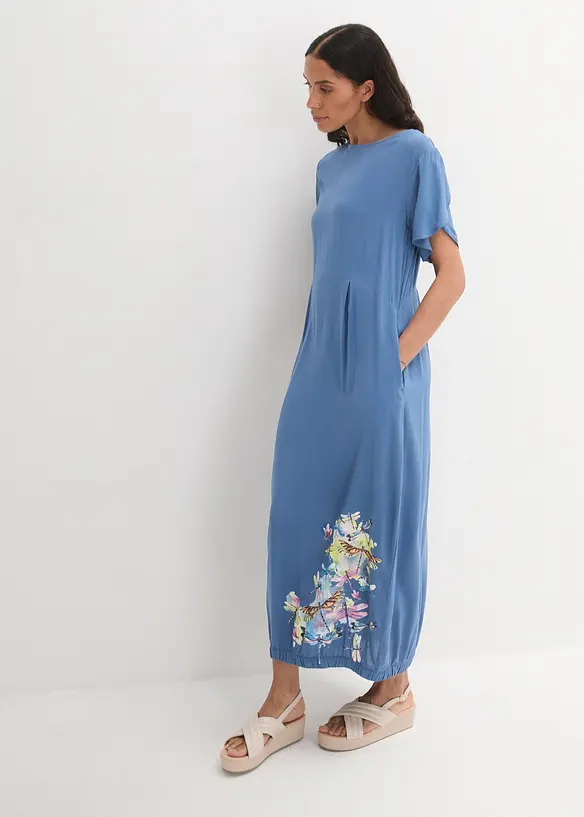 Maxi-jurk van vloeiende viscose met print, bonprix