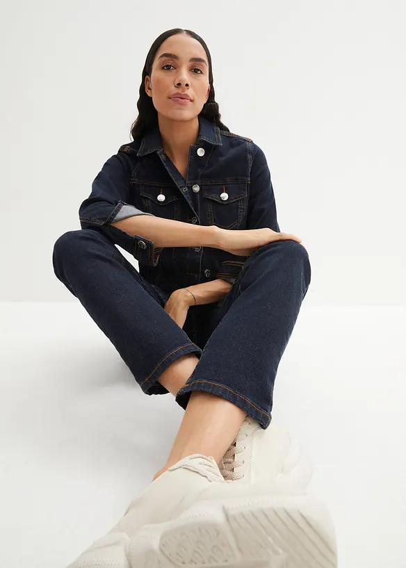 Mom jeans mid waist, long, bonprix