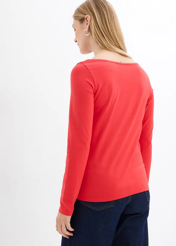 Longsleeve met hartvormige hals, bonprix