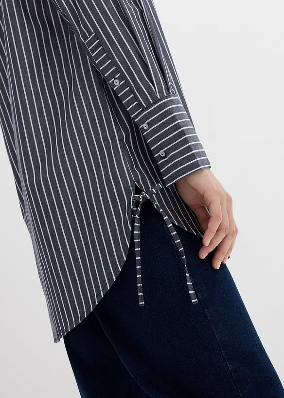 Oversized blouse van katoen, bonprix